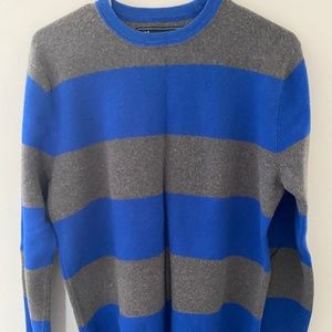 Abercrombie & Fitch Blue & Grey Striped Sweater